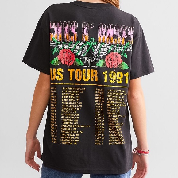 (A11) Guns N Roses 1991 US Tour Short Sleeve Tee - Black, Size 3X, NWOT, Unisex - Picture 3 of 8